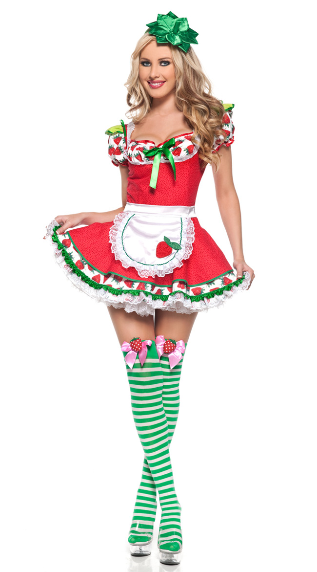Adult Strawberry Girl Costume.