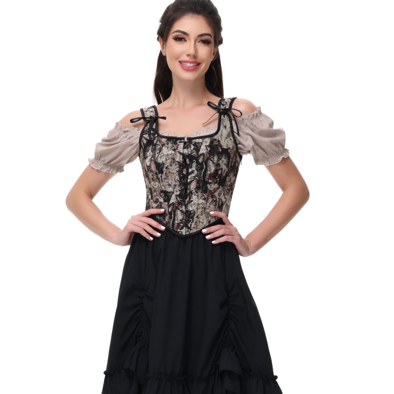 Vintage Renaissance bustier shapewear top Costume Vest