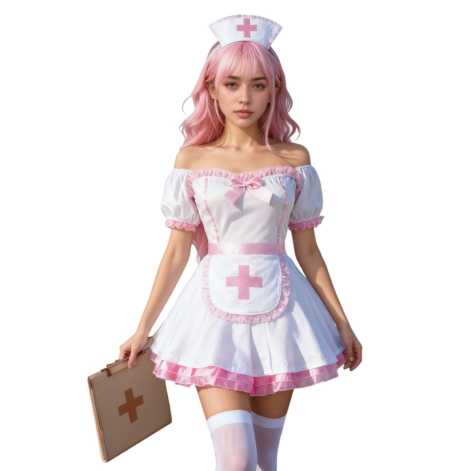 Womens Anime Cosplay Costume - Lolita Nurse Style Dress